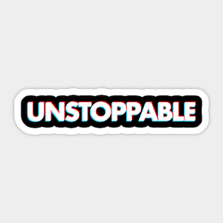 Unstoppable Glitch Tee Sticker